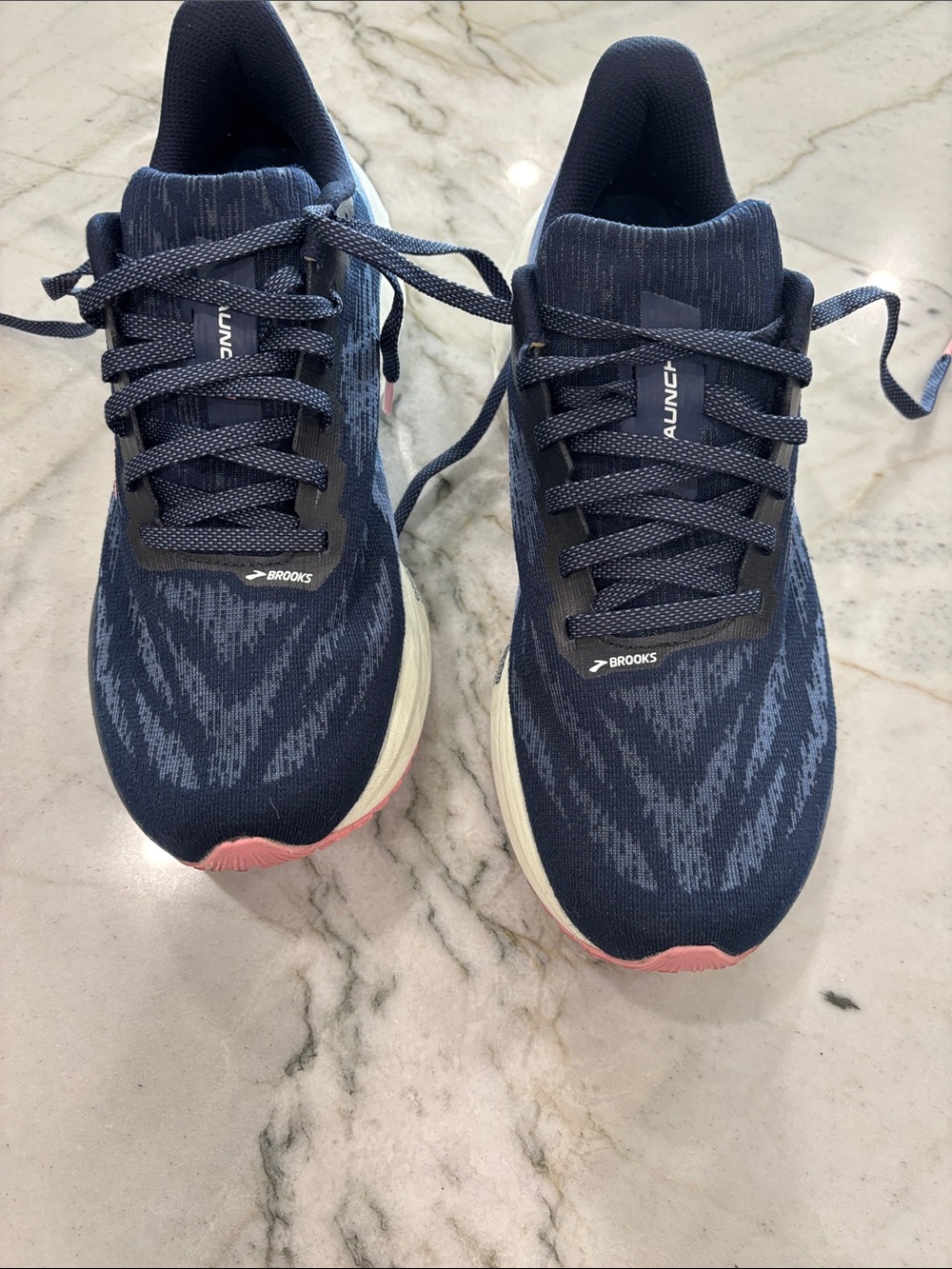 Brooks Navy Running Shoes with Light Blue and Pink Details - Picture 4 of 7